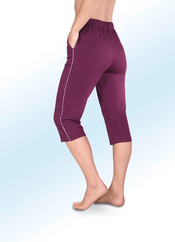 Caprihose mit bequemem Dehnbund BEERE