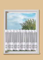 Kurzvorhang mit Stangendurchzug WEISS