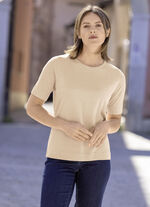 Pullover mit rundem Halsausschnitt SAND