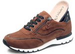 Caprice Schn&uuml;rschuh mit praktischem Seitenreissverschluss COGNAC