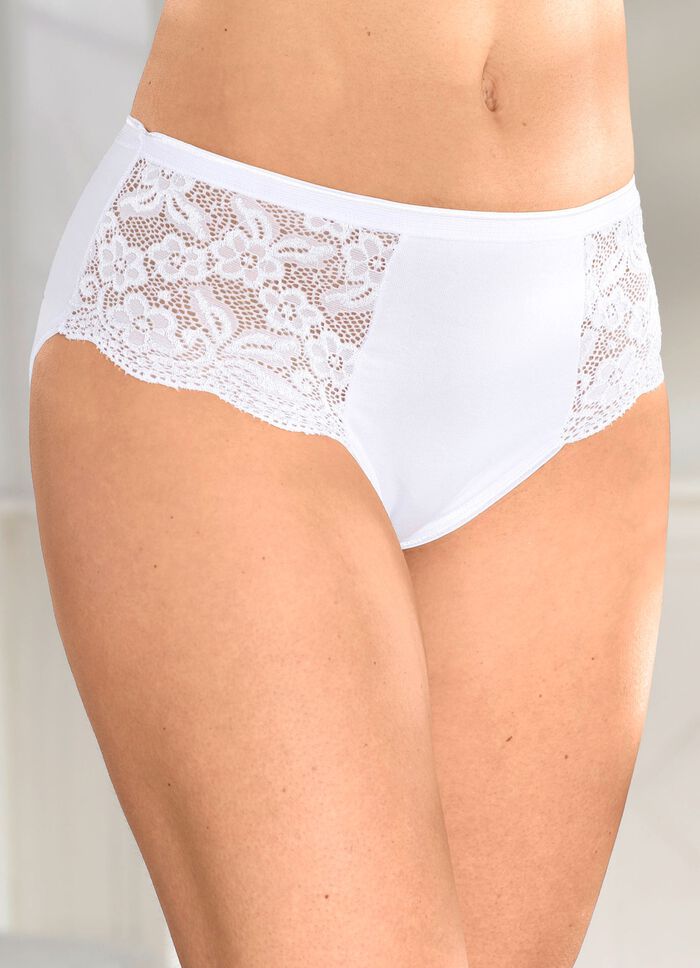 Laurina Viererpack Slips mit Elastikspitze 