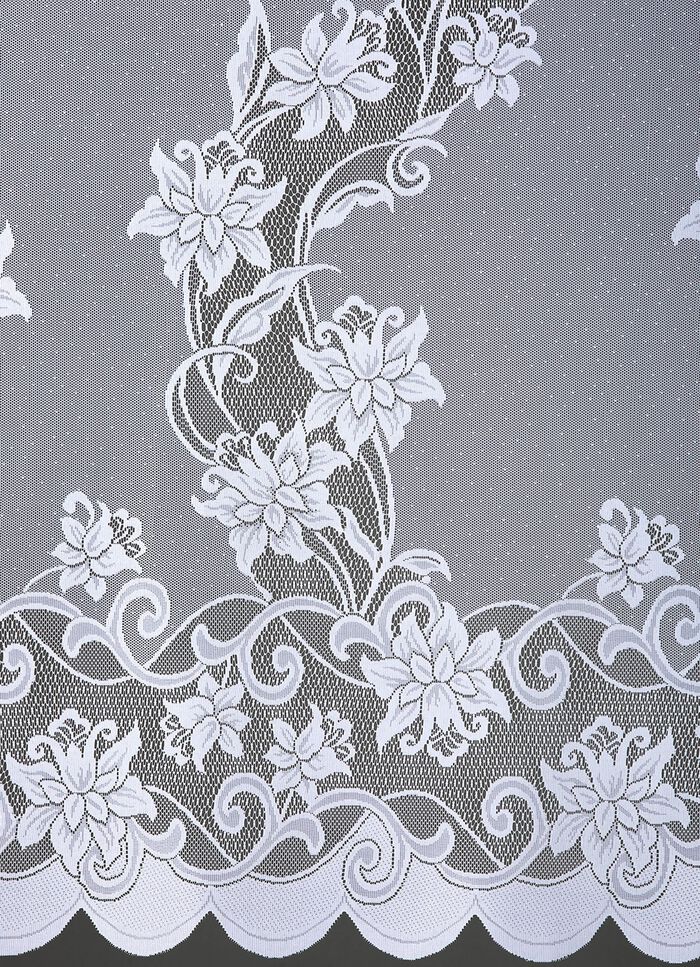 Blumenfenster-Vorhang mit Faltenband 