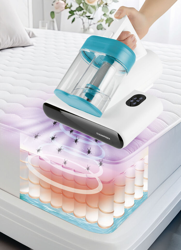 Milbensauger – vernichtet 99,9% aller Milben, Bakterien und Keime BLAU