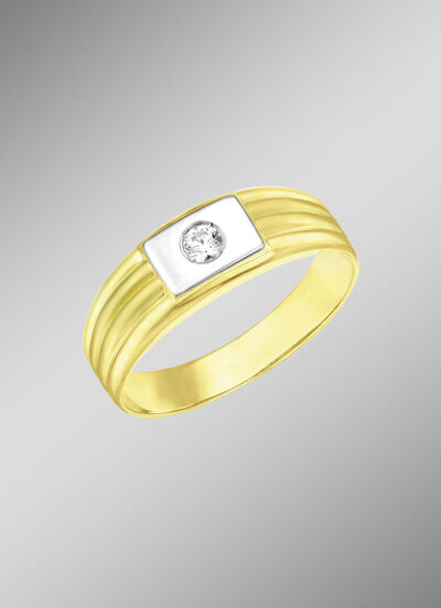 Herrenring in Bicolor-Design 