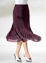 Rock mit Sonnenplissee-Falten BORDEAUX