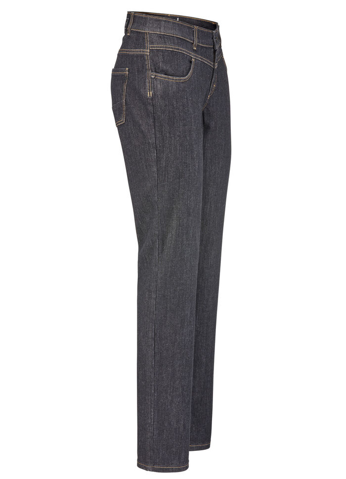 Magic-Jeans mit figurformendem Jeanssattel SCHWARZ