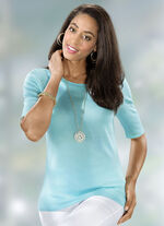 Strick-Twinset mit Mustermix AQUA