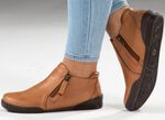 Andrea Conti, sportliche Damen-Boots, mit herausnehmbarem Fussbett COGNAC