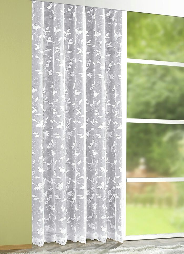 Store mit Blumengirlande 