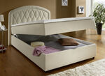 Boxspringbett mit Bettkasten und Topper CREME