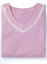 Zweierpack Nachthemden mit Spitzenbandbesatz 