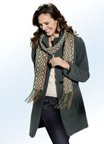 Longjacke in 2 Farben mit Knopfleiste FLASCHENGRÜN