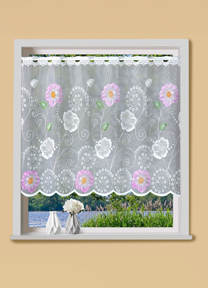 Kleinfenster-Vorhang mit Stangendurchzug FLIEDER