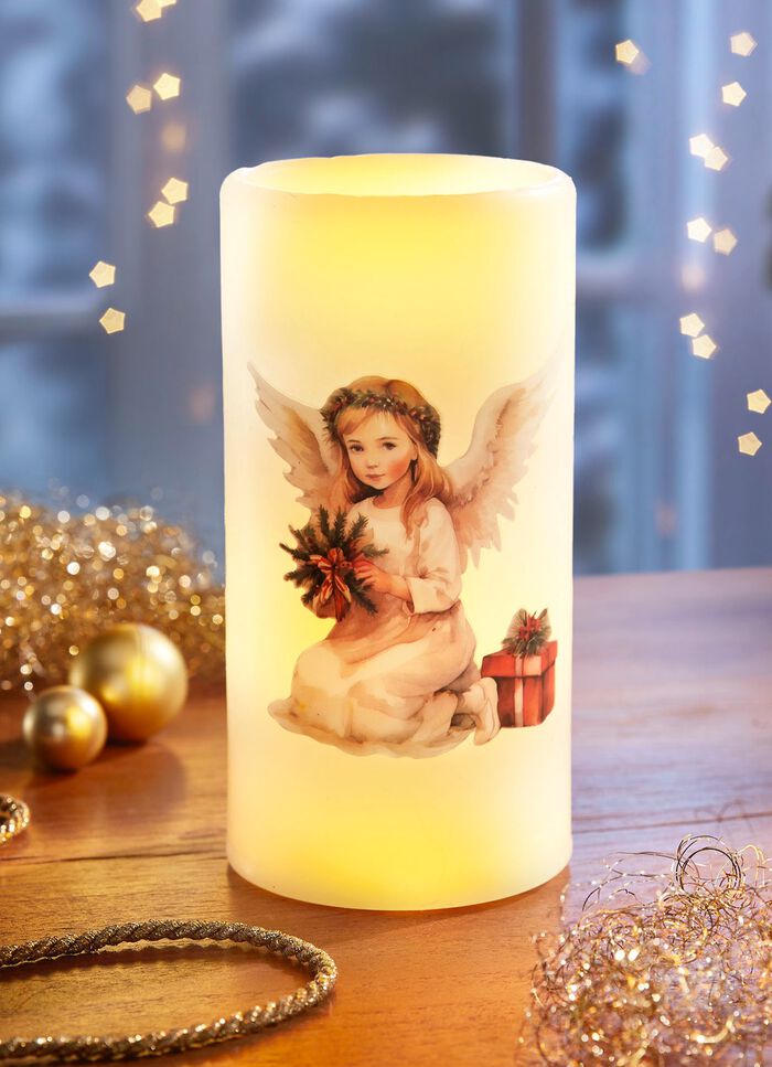 LED-Echtwachskerze mit Flackereffekt 