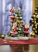 Weihnachtsbaumszene aus Polyresin 