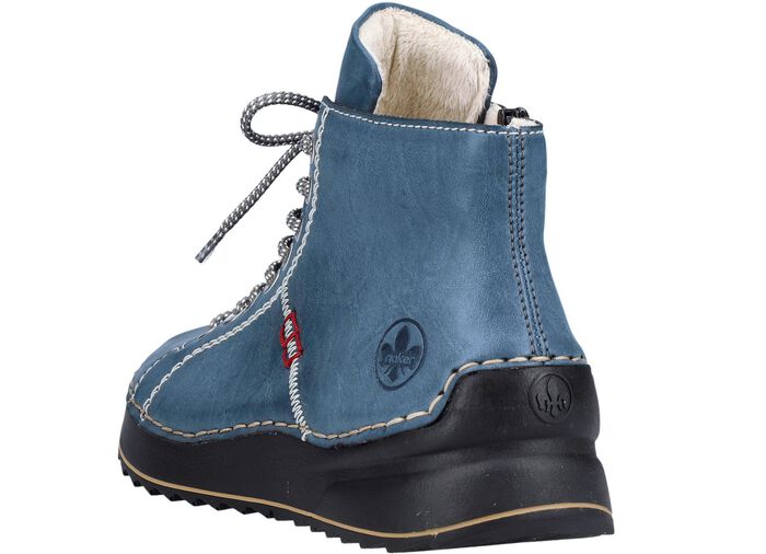 Rieker, sportive Damen-Boots, Winterschuhe, mit Rei&szlig;verschluss JEANSBLAU