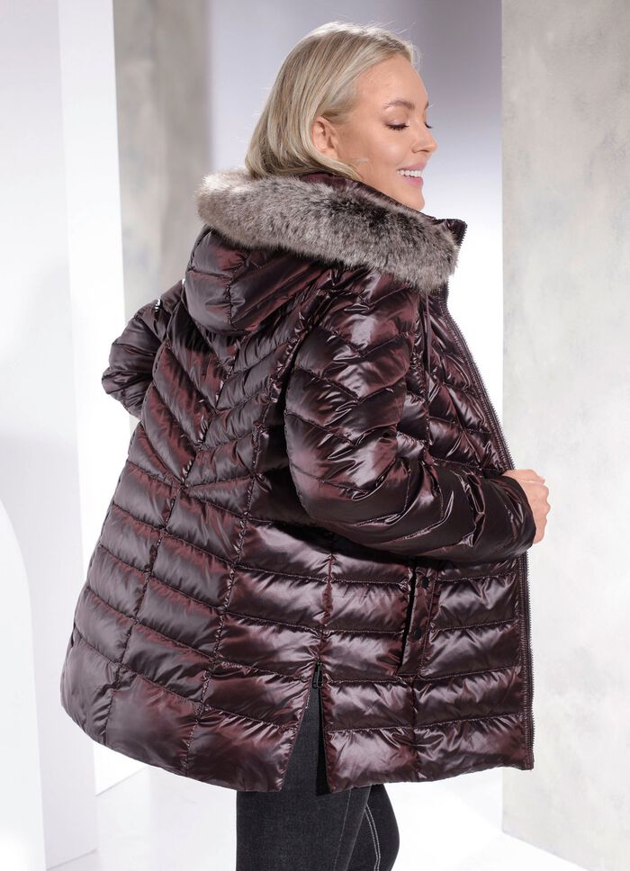 Daunenjacke in 2 Farben KASTANIE