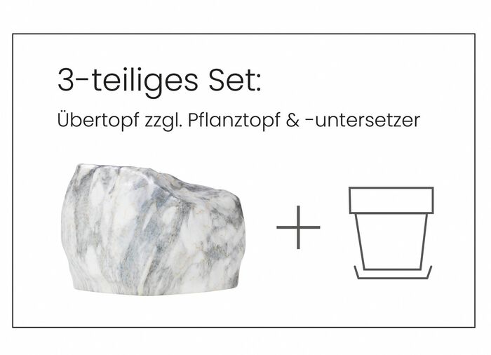 Pflanzen&uuml;bertopf von Botanyia in edler Naturstein-Optik 