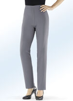 Hose mit rückwärtigem Dehnbund-Einsatz MITTELGRAU