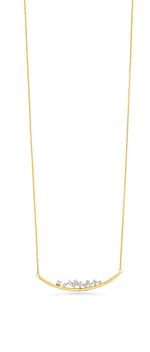 Attraktive Halskette mit 11 Brillanten 