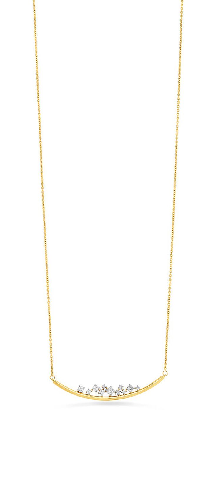 Attraktive Halskette mit 11 Brillanten 