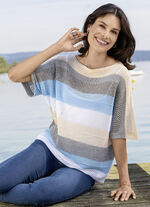 Pullover in Garnmix mit Glanzeffekt 