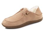 Gef&uuml;tterte Herren-Slipper, Winterschuhe, mit Lammfell BEIGE