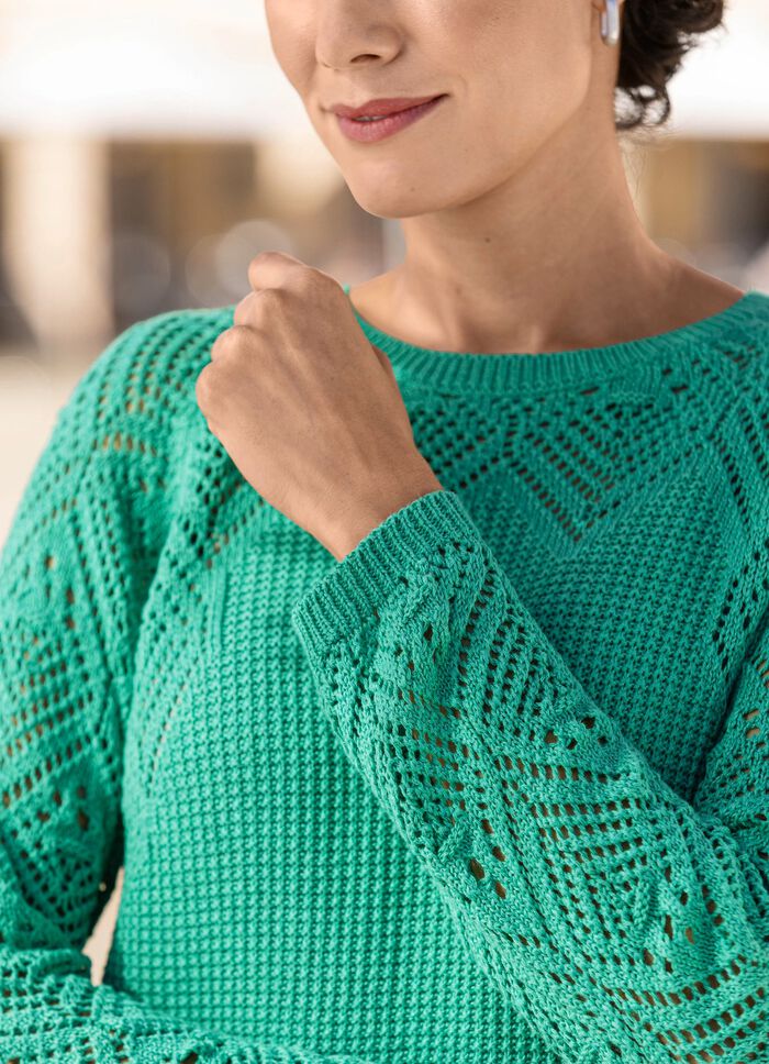 Pullover in Strickmix JADEGRÜN