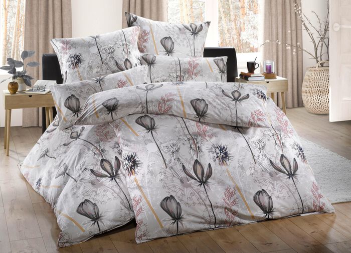 Bettw&auml;sche Garnitur mit Pusteblume-Motiv 