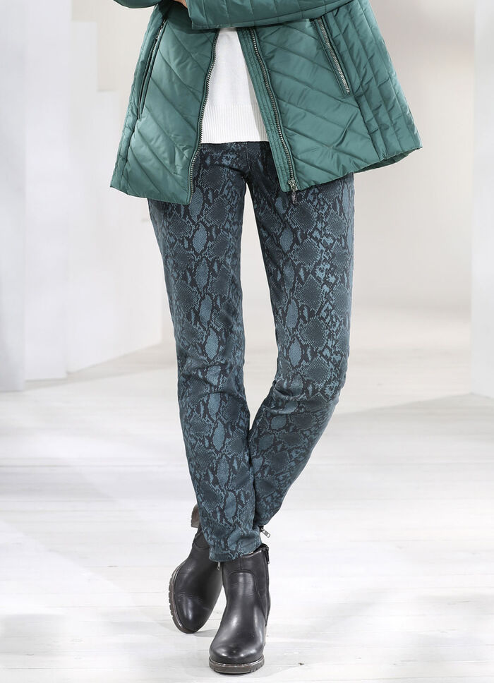 Hose mit angesagter Reptildessinerung 