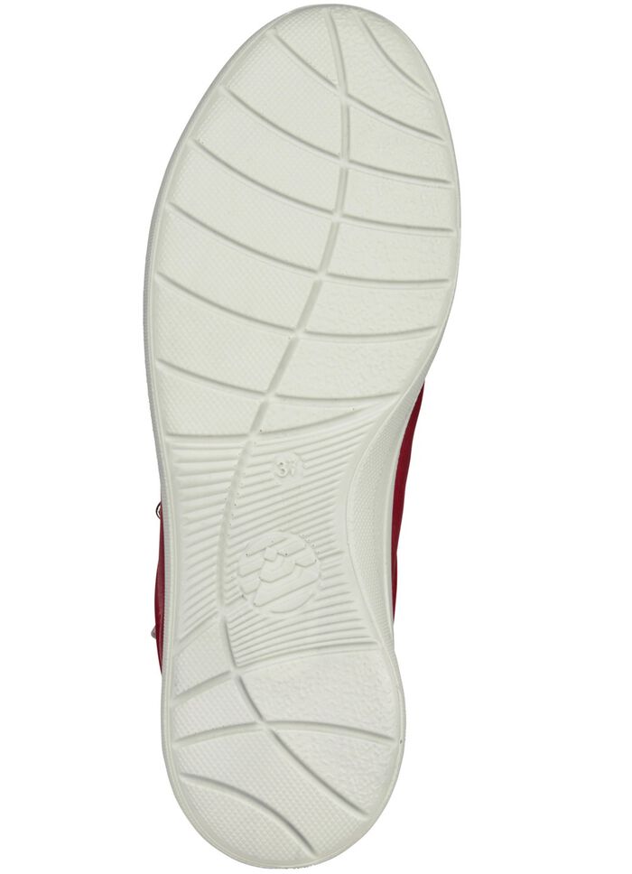 Schn&uuml;rschuh mit praktischem Seitenreissverschluss ROT