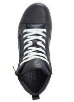 Gemini Schn&uuml;r-Stiefelette mit praktischem Seitenreissverschluss SCHWARZ