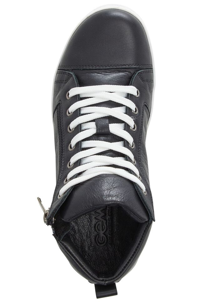 Gemini Schn&uuml;r-Stiefelette mit praktischem Seitenreissverschluss SCHWARZ
