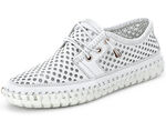 Gemini, sommerliche Damen-Schnürschuhe, Weite G, mit herausnehmbarem Fussbett WEISS