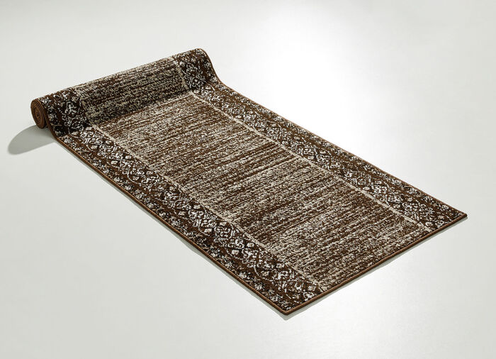 Hochwertiger Läufer nach Wunschmass mit Rankenmotiv BRAUN