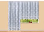 Vorhang mit Plauener Stickerei und Universalschienenband WEISS