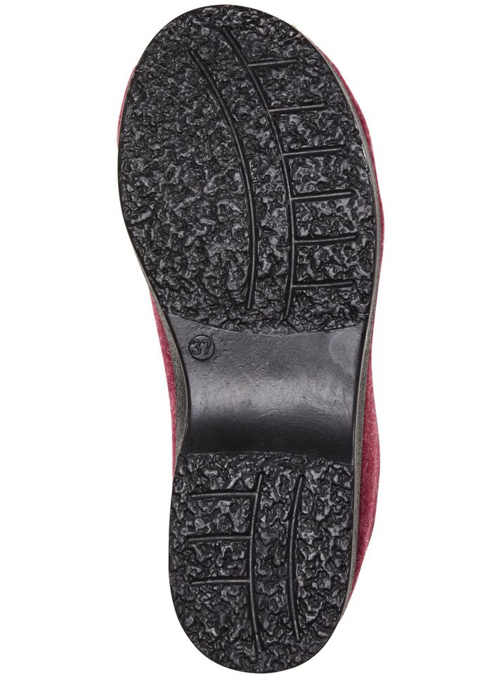 Warme Damen-Hausschuhe, Weite H, mit Reissverschluss BORDEAUX