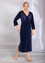 Hauskleid in Wickeloptik 