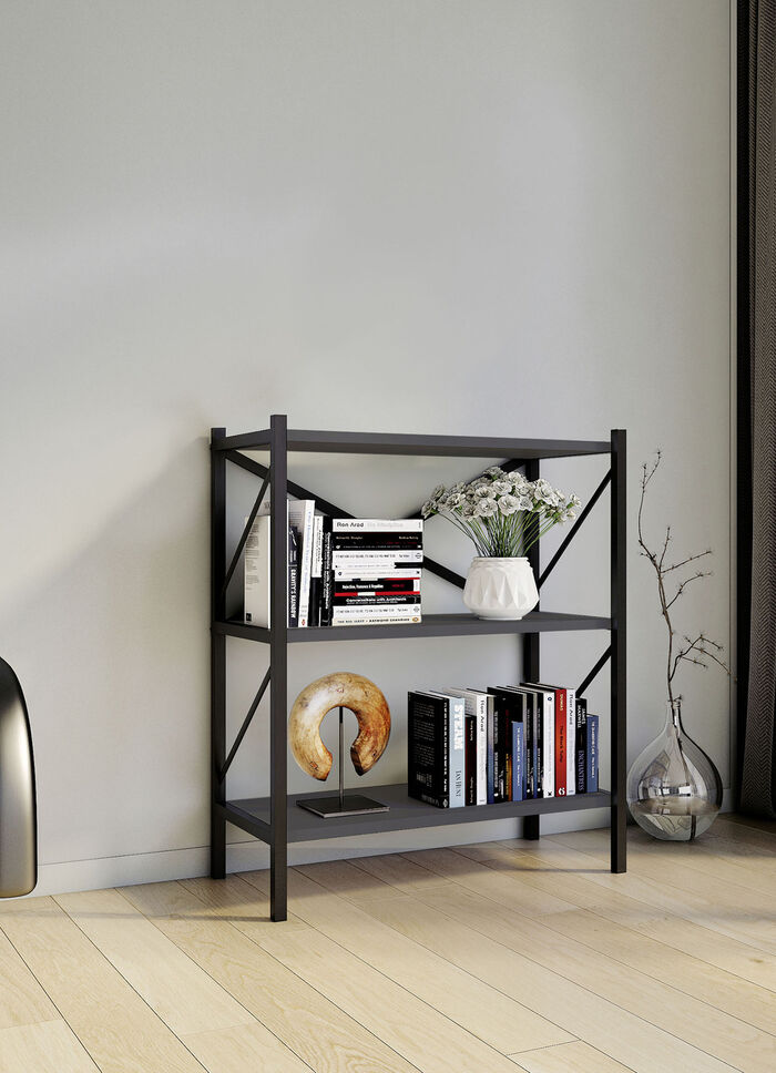 Standregal mit Rahmen aus Metall ANTHRAZIT