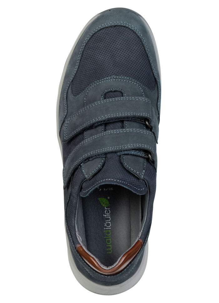 Waldl&auml;ufer, bequeme Herren-Slipper, Weite K, mit herausnehmbarem Fussbett MARINE