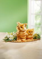 Tischgesteck Katzen 