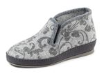 Floral bedruckter Wollfilz-Hausschuh 
