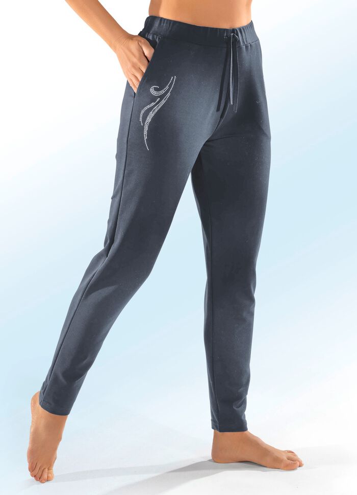 Hose mit Schmucksteinzier 