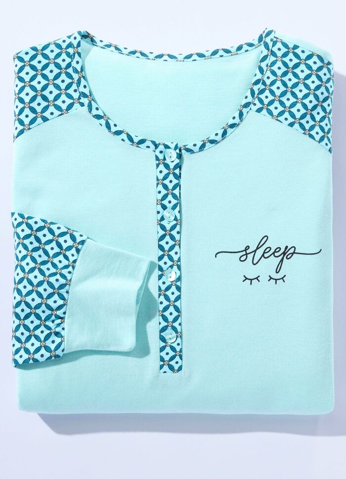 Zweierpack Nachthemden, mit Knopfleiste und B&uuml;ndchenabschl&uuml;ssen 