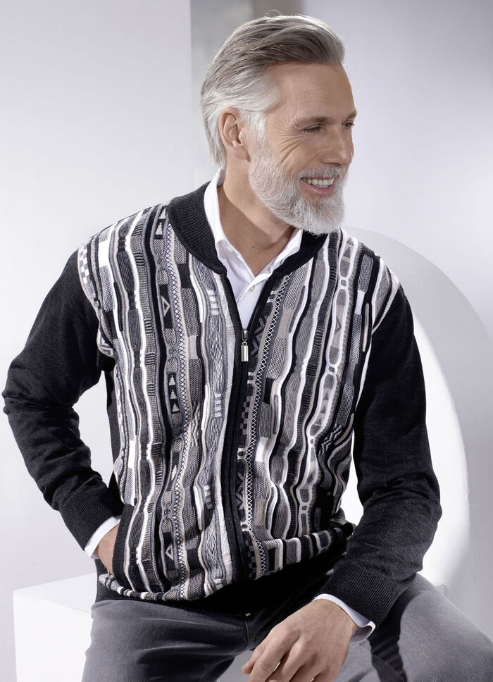 Jacke mit durchgehendem Reissverschluss ANTHRAZIT-GRAU