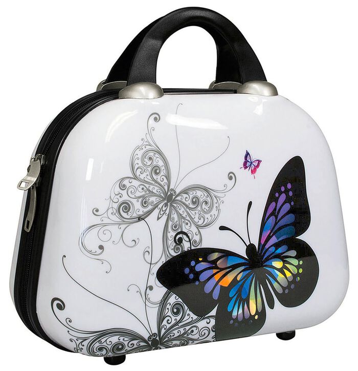 Beautycase Butterfly mit unterteiltem Innenfach 