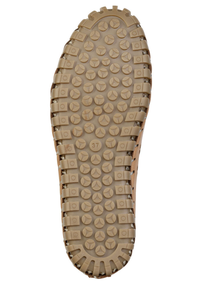 ELENA EDEN, sommerliche Damen-Ballerinas, Weite G, mit herausnehmbarem Fussbett COGNAC