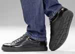 GINO GALANTE, klassische Herren-Sneaker, mit herausnehmbarem Fussbett SCHWARZ
