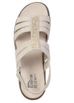 ELENA EDEN, schicke Damen-Sandalen, Weite G, mit herausnehmbarem Fussbett SAND