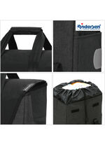 Andersen Einkaufsroller mit Sitzmöglichkeit SCHWARZ